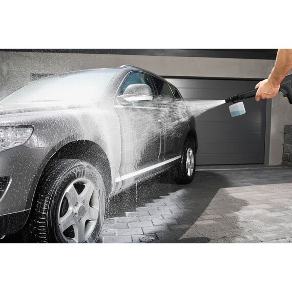 Kärcher Hochdruckreiniger K 4 FJ, Druck: 130 bar, Durchfluss: 420 l/h, Flächenleistung 30 m²/h, Dreckfräser, inkl. 3-in-1 Autoshampoo + Schaumdüse