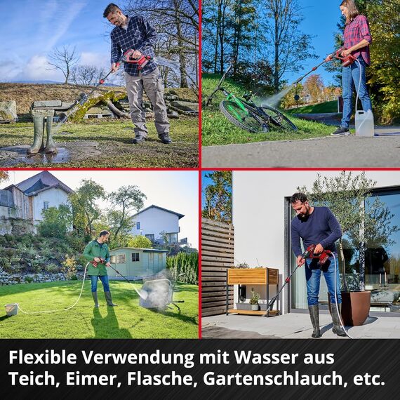 Einhell Akku-Druckreinigerpistole HYPRESSO 18/24-1 Power X-Change (18 V, 24 bar, Mobile Reinigung und Bewässerung, 240 L/h, inkl. Zubehör, ohne Akku & Ladegerät)