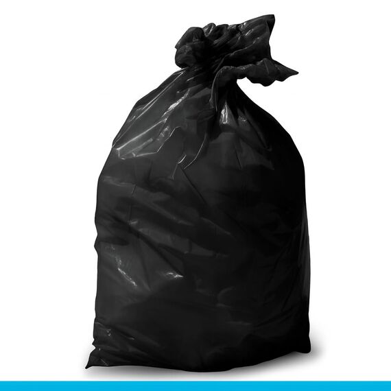 Inoverse 200 Stück(20 Rollen) Müllsäcke 60 Liter, Reißfest Müllbeutel, Abfallsäcke, 60x80 cm Schwarze Müllsack, Mülltüten aus Recycling LDPE