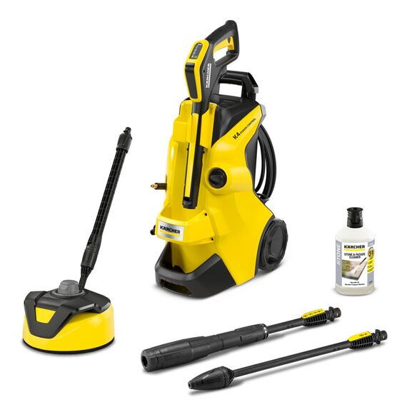 Kärcher Hochdruckreiniger K 4 Power Control Home: Clevere App-Unterstützung - die passende Lösung für stärkere Verschmutzungen - inkl. Home-Kit mit Flächenreiniger