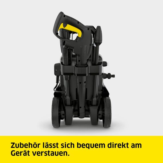 Kärcher Hochdruckreiniger K 4 Compact, Druck: max. 130 bar, Durchfluss: 420 l/h, Flächenleistung: 30 m²/h, Wasserfilter, Gewicht: 11 kg, Hochdruckschlauch und -Pistole, Dreckfräser, Strahlrohr