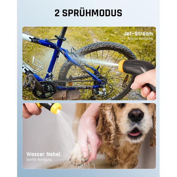 Fanttik NB8 Nano Tragbarer, kabelloser, elektrischer Hochdruckreiniger mit 8 LiterTank, einziehbarem Sprühkopf, 2600 mAh, Waschmaschine für Terrasse, Campingdusche und Haustierreinigung