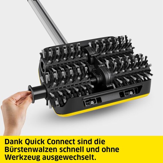Kärcher Terrassenreiniger PCL 6, Druck: max. 10 bar, Wasserdurchfluss: max. 180 l/h, Arbeitsbreite: 300 mm, Bürstendrehzahl 600-800 U/min, für Holz und Kunststoffverbund