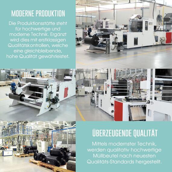 Müllsäcke 240 Liter 70 μ Premium Schwerlast Müllsäcke XL für Industrie - Extrem reißfest - Rolle Sack schwarz Beutel für Mülltonne - Abfallsäcke (20 Beutel - 2 Rollen)