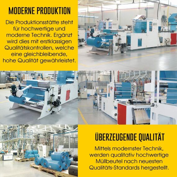 Müllsäcke 120L Blau - Extrem Reißfest - Abfallsäcke - Abfall Beutel XXL - Typ 100 Extra - Müllbeutel 120 L - 70 µ - 700x1100 mm - LDPE - Großer Müllsack - 120 Liter