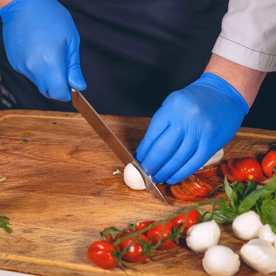 100x Siegmund Nitril-Einweghandschuhe blau - Größe XS - dehnbare, puderfreie, medizinische Nitrilhandschuhe höchster Qualität - undurchlässig für Bakterien, Pilze und Viren