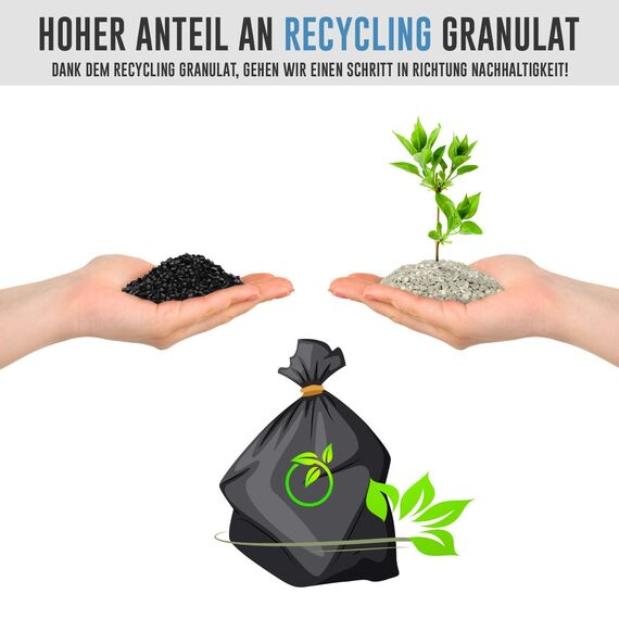 25 Müllsäcke 120L Schwarz - Extrem Reißfest - Abfallsäcke - Abfall Beutel XXL - Typ 100 Extra - Müllbeutel 120 L - 70 µ - 700x1100 mm - LDPE - Großer Müllsack - 120 Liter - Super Stark Mülltüten