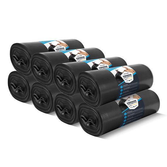 Müllsäcke 240 Liter 70 μ Premium Schwerlast Müllsäcke XL für Industrie - Extrem reißfest - Rolle Sack schwarz Beutel für Mülltonne - Abfallsäcke (150 Beutel - 15 Rollen)