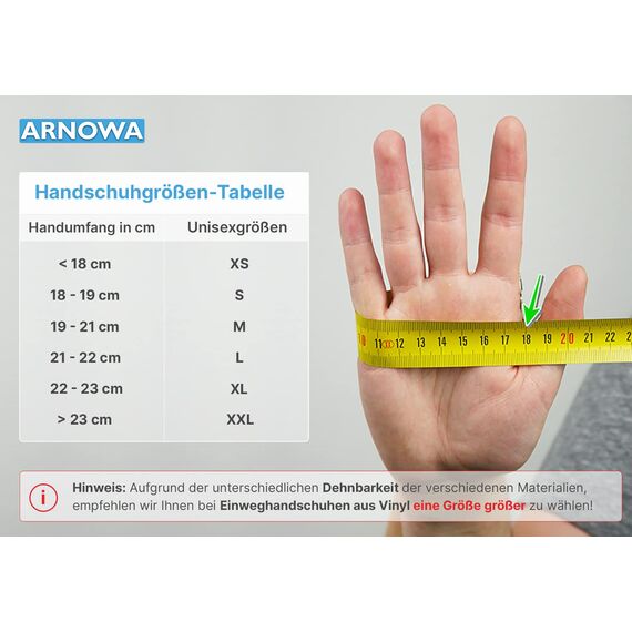 ARNOMED Einweghandschuhe L, Vinyl Handschuhe, Einmalhandschuhe mit 100 Stück/Box, Handschuhe Einweg puderfrei, Gummihandschuhe Einweg latexfrei, Einweg Handschuhe, Einmalhandschuhe in S, M, L, XL