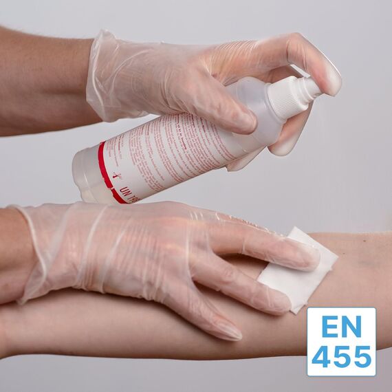 ARNOMED Einweghandschuhe L, Vinyl Handschuhe 500 Stk (5x10 Stk), Einmalhandschuhe, Handschuhe Einweg puderfrei, Gummihandschuhe Einweg latexfrei, Einweg Handschuhe, Einmalhandschuhe in S, M, L, XL