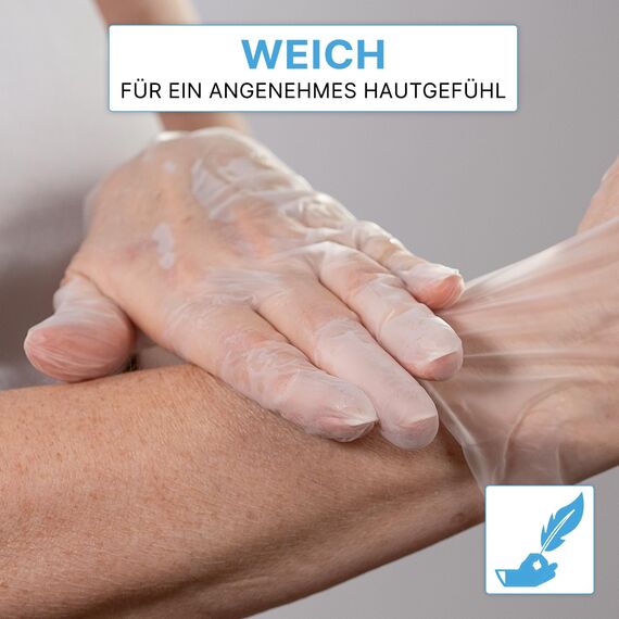 ARNOMED Einweghandschuhe M, Vinyl Handschuhe 200 Stk (2x10 Stk), Einmalhandschuhe, Handschuhe Einweg puderfrei, Gummihandschuhe Einweg latexfrei, Einweg Handschuhe, Einmalhandschuhe in S, M, L, XL