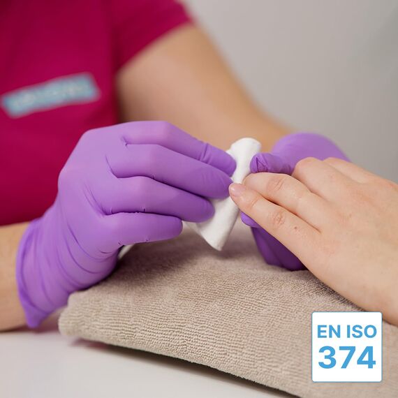 1000 Stück ARNOMED Einweghandschuhe Lila, Einmalhandschuhe S, Nitril Handschuhe Einweg, Nitrilhandschuhe puderfrei, Gummihandschuhe Einweg, Schutzhandschuhe, Handschuhe Nitril in XS, S, M, L, XL