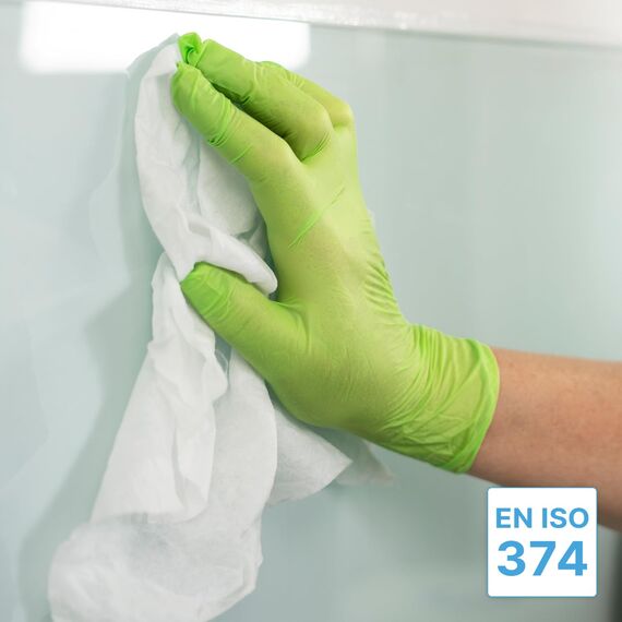 500 Stück ARNOMED Einweghandschuhe Grün, Einmalhandschuhe XL, Nitril Handschuhe Einweg, Nitrilhandschuhe puderfrei, Gummihandschuhe Einweg, Schutzhandschuhe, Handschuhe Nitril in XS, S, M, L, XL