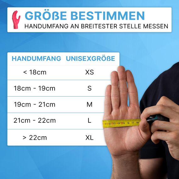 1000 Stück ARNOMED Einweghandschuhe Rot, Einmalhandschuhe XL, Nitril Handschuhe Einweg, Nitrilhandschuhe puderfrei, Gummihandschuhe Einweg, Schutzhandschuhe, Handschuhe Nitril in XS, S, M, L, XL