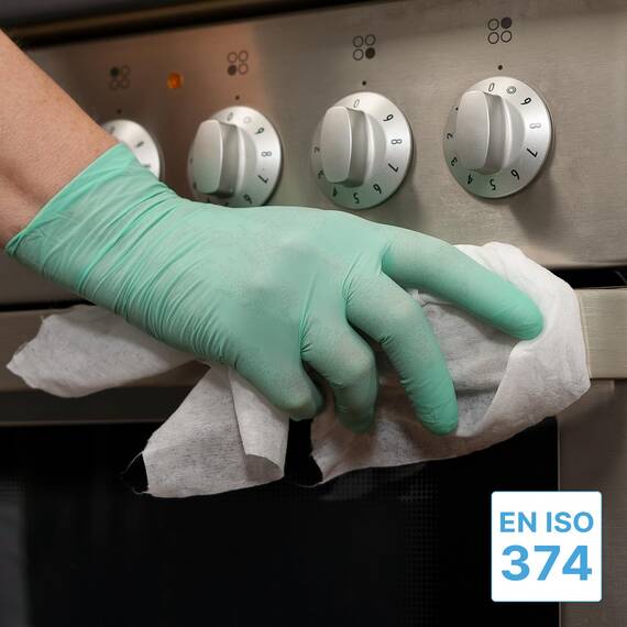 400x ARNOMED Einweghandschuhe Grün (4x100 Stk.), Einmalhandschuhe XS, Nitril Handschuhe Einweg, Nitrilhandschuhe puderfrei, Gummihandschuhe Einweg, Schutzhandschuhe, Handschuhe Nitril XS, S, M, L, XL