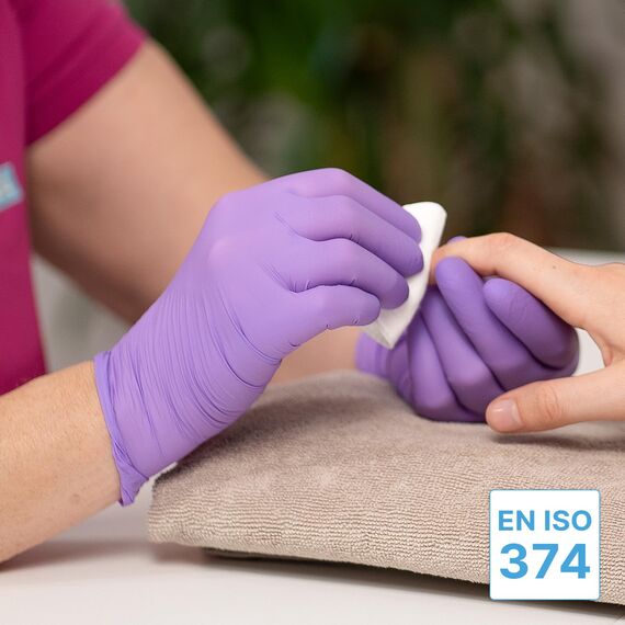 2000 Stück ARNOMED Einweghandschuhe Lila, Einmalhandschuhe S, Nitril Handschuhe Einweg, Nitrilhandschuhe puderfrei, Gummihandschuhe Einweg, Schutzhandschuhe, Handschuhe Nitril in XS, S, M, L, XL