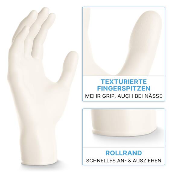 200x ARNOMED Einweghandschuhe Weiß, Einmalhandschuhe XL, Handschuhe Einweg, Gummihandschuhe puderfrei, latexfreie Nitrilhandschuhe in S, M, L & XL, Putzhandschuhe, Koch-/Küchen-Handschuhe