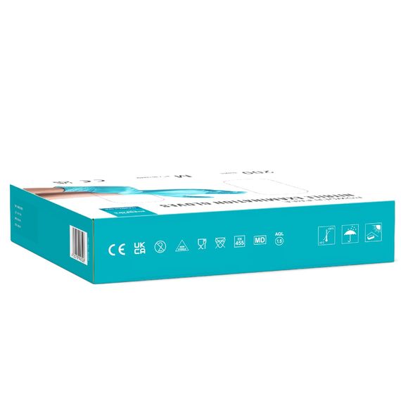 EUROPAPA® 200x Einweghandschuhe Nitrilhandschuhe puderfrei Untersuchungshandschuhe EN455 EN374 latexfrei Einmalhandschuhe Handschuhe in Gr. S, M, L & XL verfügbar (M, Hellblau)