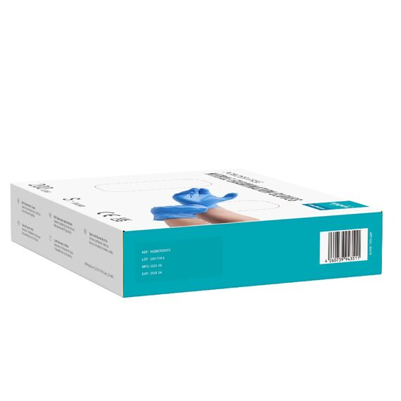 EUROPAPA® 200x Einweghandschuhe Nitrilhandschuhe puderfrei Untersuchungshandschuhe EN455 EN374 latexfrei Einmalhandschuhe Handschuhe in Gr. S, M, L & XL verfügbar (S, Ocean Blau)