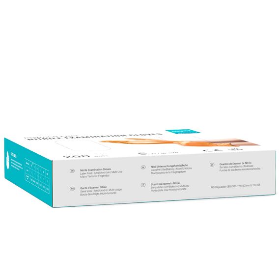 EUROPAPA® 200x Einweghandschuhe Nitrilhandschuhe puderfrei Untersuchungshandschuhe EN455 EN374 latexfrei Einmalhandschuhe Handschuhe in Gr. S, M, L & XL verfügbar (S, Orange)