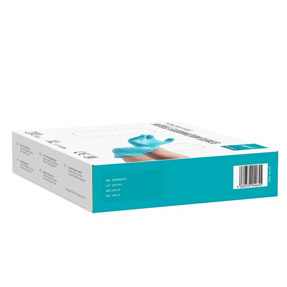 EUROPAPA® 200x Einweghandschuhe Nitrilhandschuhe puderfrei Untersuchungshandschuhe EN455 EN374 latexfrei Einmalhandschuhe Handschuhe in Gr. S, M, L & XL verfügbar (XL, Hellblau)