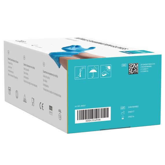 EUROPAPA® 200x Einweghandschuhe Nitrilhandschuhe puderfrei Untersuchungshandschuhe EN455 EN374 latexfrei Einmalhandschuhe Handschuhe in Gr. S, M, L & XL verfügbar (L, Blau)