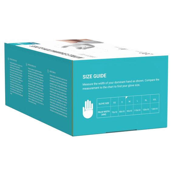 EUROPAPA® 200x Einweghandschuhe Nitrilhandschuhe puderfrei Untersuchungshandschuhe EN455 EN374 latexfrei Einmalhandschuhe Handschuhe in Gr. S, M, L & XL verfügbar (M, Weiß)