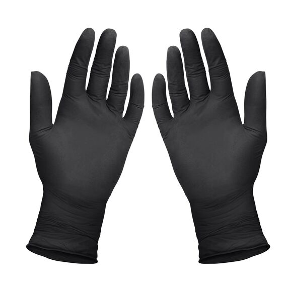 Ritter Premium Nitrilhandschuhe schwarz 100 Stück - Einweghandschuhe latexfrei - Einmalhandschuhe nitril puderfrei - Black Nitrile Gloves - Größe S