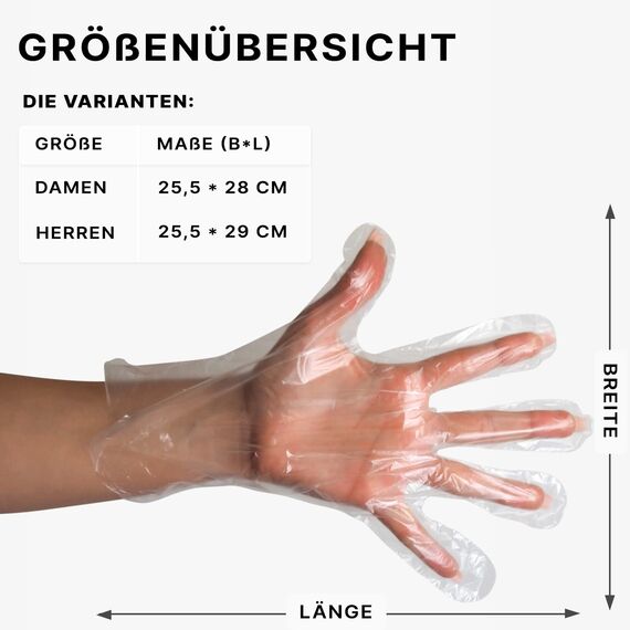 1000x ARNOMED® PE, Einmalhandschuhe Einweg, Plastik Einweghandschuhe für Damen & Herren, Plastikhandschuhe zum Haare färben, Dieselhandschuhe, Bäckerhandschuhe, Lebensmittelhandschuhe