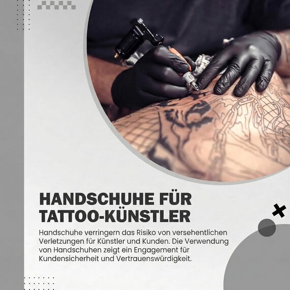 The Real Touch Einweghandschuhe, Schwarze Nitrilhandschuhe - 100 Stück Handschuhe, Puderfrei & Latexfrei Handschuhe Einweg, Einmalhandschuhe für Küche, Reinigung, und Medizin