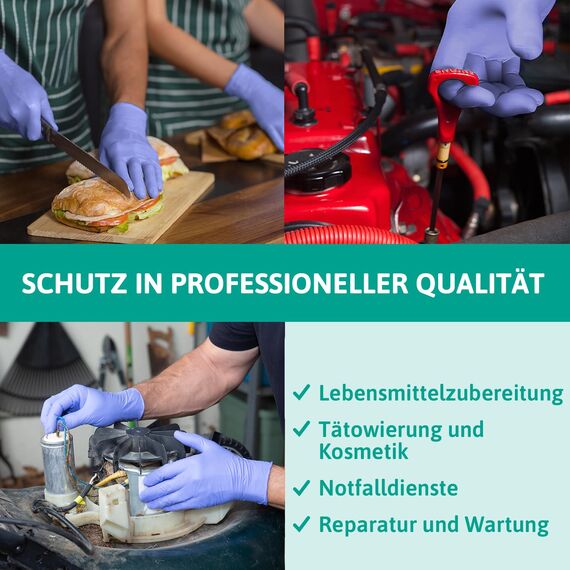 Ansell Microflex 93-843 Latexfreie Einweghandschuhe, Nitrilhandschuhe Puderfrei, Einmalhandschuhe Violett, Chemikalien-Schutzhandschuhe, Lebensmittel Handschuhe S (100 Stück)