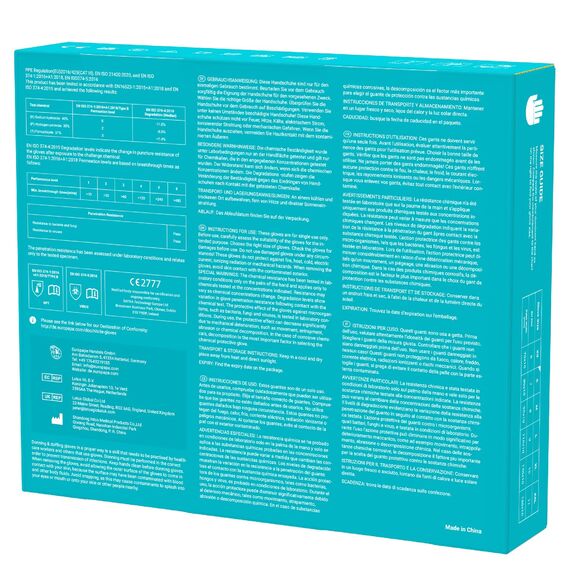 EUROPAPA® 200x Einweghandschuhe Nitrilhandschuhe puderfrei Untersuchungshandschuhe EN455 EN374 latexfrei Einmalhandschuhe Handschuhe in Gr. S, M, L & XL verfügbar (S, Ocean Blau)