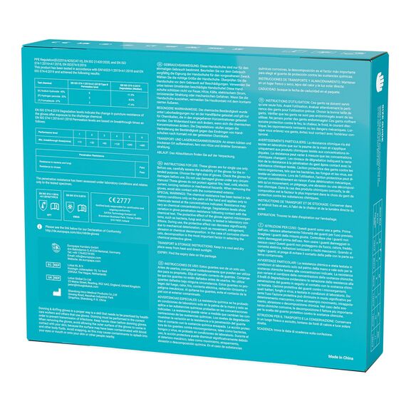 EUROPAPA® 200x Einweghandschuhe Nitrilhandschuhe puderfrei Untersuchungshandschuhe EN455 EN374 latexfrei Einmalhandschuhe Handschuhe in Gr. S, M, L & XL verfügbar (S, Grün)