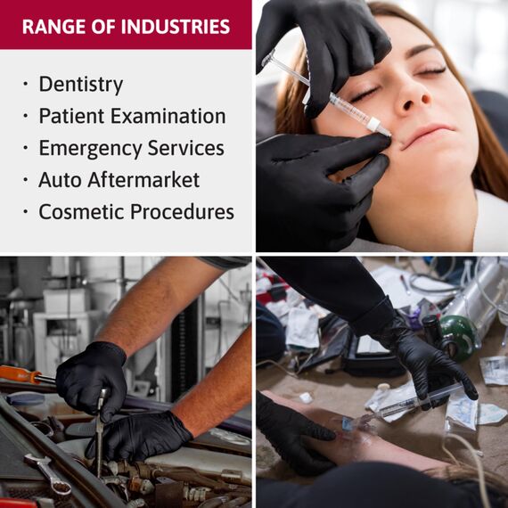 Ansell Microflex 93-732, Vielseitige Nitrilhandschuhe, Einweghandschuhe für präzise Handhabung, Arbeitshandschuhe für mechanische Aufgaben, Latexfrei, Puderfreie Einmalhandschuhe, 100 Stück, Gr. M