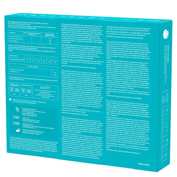 EUROPAPA® 200x Einweghandschuhe Nitrilhandschuhe puderfrei Untersuchungshandschuhe EN455 EN374 latexfrei Einmalhandschuhe Handschuhe in Gr. S, M, L & XL verfügbar (XL, Ocean Blau)