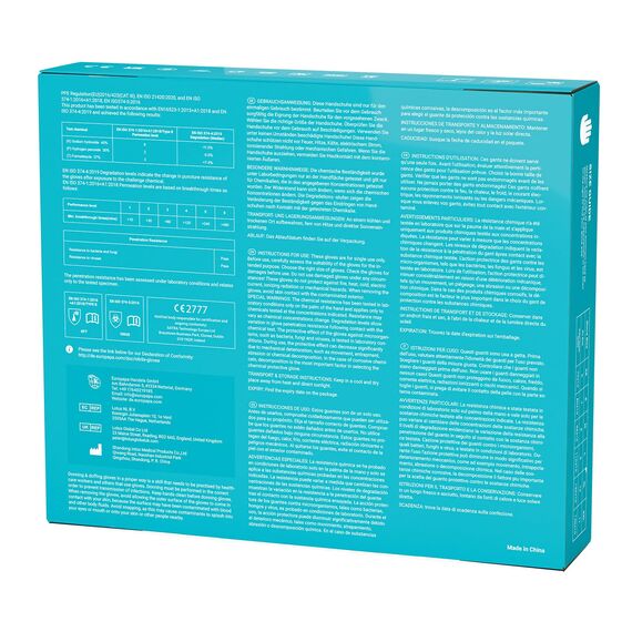 EUROPAPA® 200x Einweghandschuhe Nitrilhandschuhe puderfrei Untersuchungshandschuhe EN455 EN374 latexfrei Einmalhandschuhe Handschuhe in Gr. S, M, L & XL verfügbar (XL, Blau)