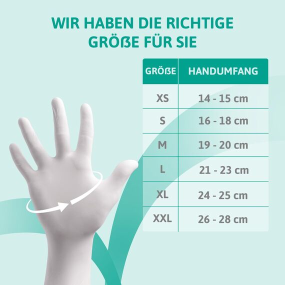 Ansell VersaTouch 92-205 Latexfreie Einweghandschuhe, Lebensmittel Handschuhe Puderfrei, Einmalhandschuhe Weiß, Chemikalien-Schutzhandschuhe, Nitrilhandschuhe M (100 Stück)