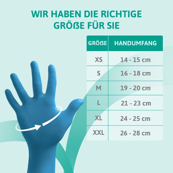 Ansell VersaTouch 92-465 Latexfreie Einmalhandschuhe, Nitrilhandschuhe Puderfrei, Einweghandschuhe Blau, Chemikalien-Schutzhandschuhe, Einweghandschuhe L (100 Stück)