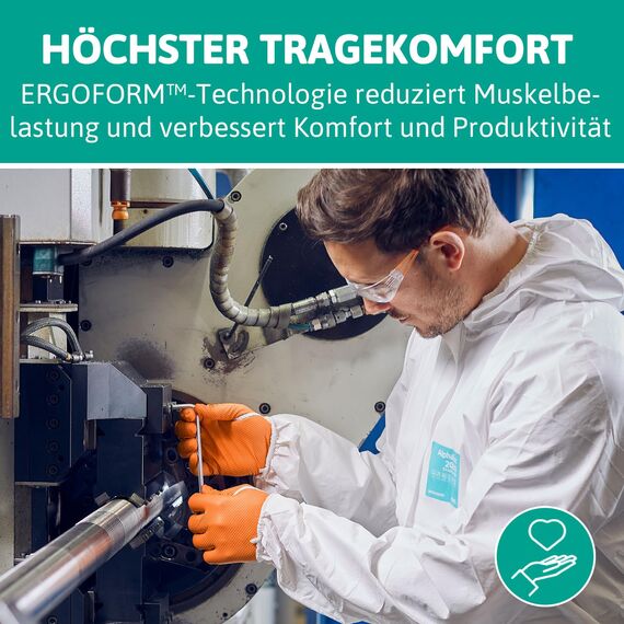 Ansell MicroFlex 93-256 Einmalhandschuhe Latexfreie, Orangenen Nitrilhandschuhe Puderfrei, Chemikalien-Schutzhandschuhe, Mechaniker Handschuhe, Orangefarbene Handschuhe L (100 Stück)