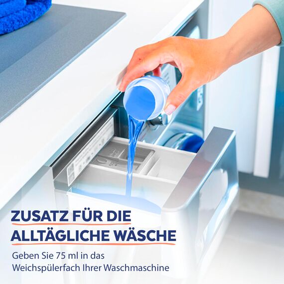 Sagrotan Wäsche-Hygienespüler Himmelsfrische – Desinfektionsspüler für hygienisch saubere und frische Wäsche – 4 x 1,5 l Reiniger im praktischen Vorteilspack