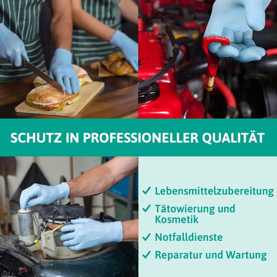 Ansell Microflex 92-134 Latexfreie Einweghandschuhe, Nitrilhandschuhe Puderfrei, Handschuhe Lebensmittelecht Blau, Untersuchungshandschuhe, Einmalhandschuhe XXL (100 Stück)