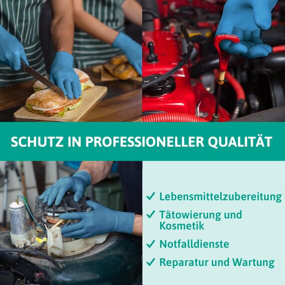 Ansell VersaTouch 92-465 Latexfreie Einmalhandschuhe, Nitrilhandschuhe Puderfrei, Einweghandschuhe Blau, Chemikalien-Schutzhandschuhe, Einweghandschuhe S (100 Stück)