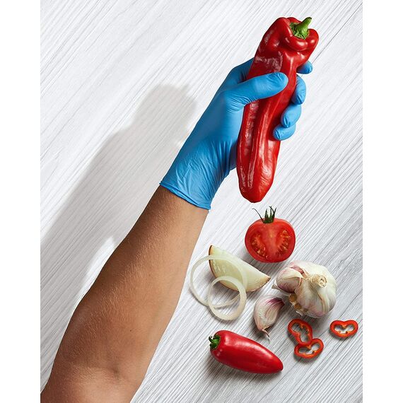 Spontex Food Contact, 20 Einmalhandschuhe aus Nitril, lebensmittelecht, latexfrei und ungepudert, Größe L (1 x 20 Stück) (Packung mit 2)