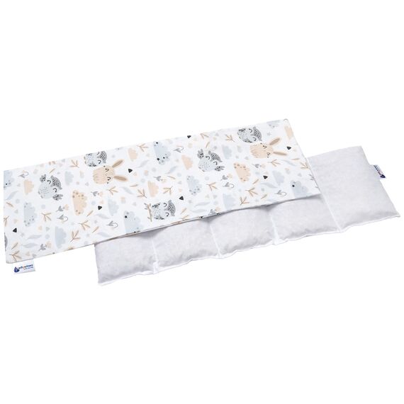 Medi Partners Kirschkernkissen Mikrowelle 60x20cm Körnerkissen groß Wärmekissen 800g 100% Baumwolle 5 kammern abnehmbarer Bezug - Kirschkernkissen nacken schulter Kältetherapie (Lichtung)