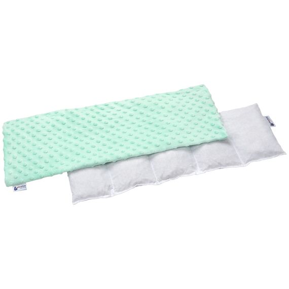 Medi Partners Kirschkernkissen Mikrowelle 60x20cm Körnerkissen groß Wärmekissen 800g 5 kammern abnehmbarer Bezug - Kirschkernkissen nacken schulter Kältetherapie (Minze Minky)