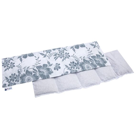 Medi Partners Kirschkernkissen Mikrowelle 60x20cm Körnerkissen groß Wärmekissen 800g 100% Baumwolle 5 kammern abnehmbarer Bezug - Kirschkernkissen nacken schulter Kältetherapie (Berry)