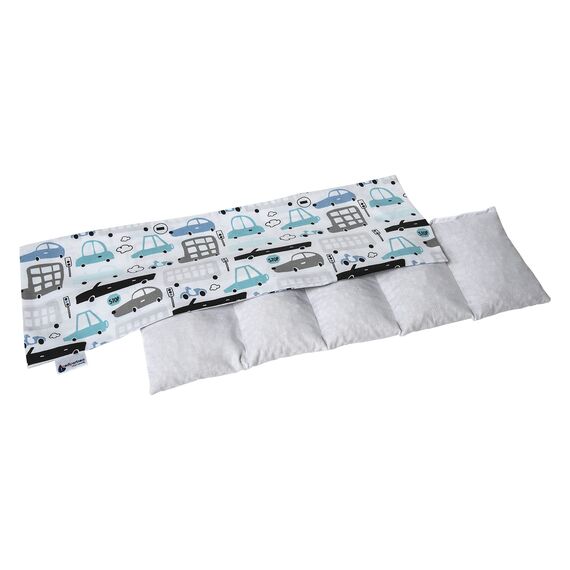 Medi Partners Kirschkernkissen Mikrowelle 60x20cm Körnerkissen groß Wärmekissen 800g 100% Baumwolle 5 kammern abnehmbarer Bezug - Kirschkernkissen nacken schulter Kältetherapie (Cars)