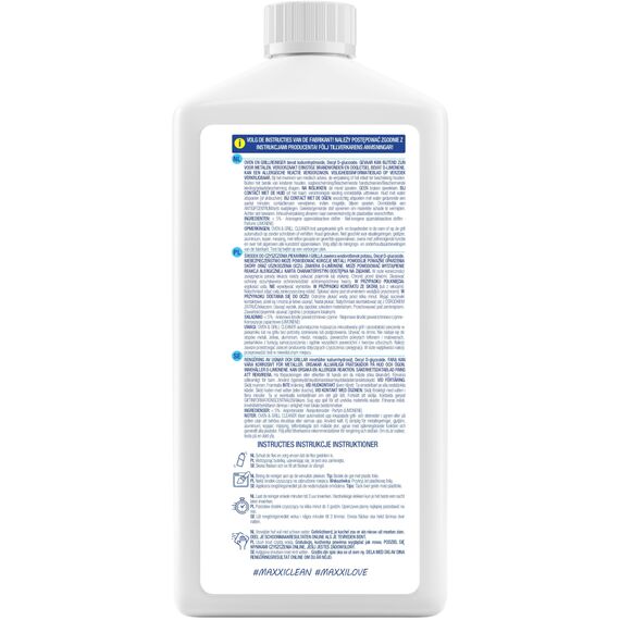 MAXXI CLEAN | Backofen & Grillreiniger - das Original | 750 ml Gel Paste | selbstarbeitender Reiniger und Fettlöser | für Backofen, Herdplatte & Grill | löst hartnäckige Verkrustungen