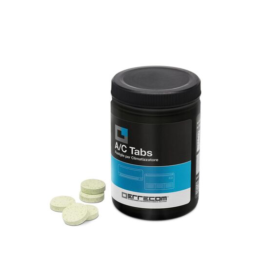 ERRECOM - A/C Tabs, Tabletten für Klimaanlage, verhindern die Bildung von Algen, Schleim, Schlamm und Gerüche in Klimaanlage und Kondensatablauf, langanhaltende Wirkung, 40 Tabletten à 8g