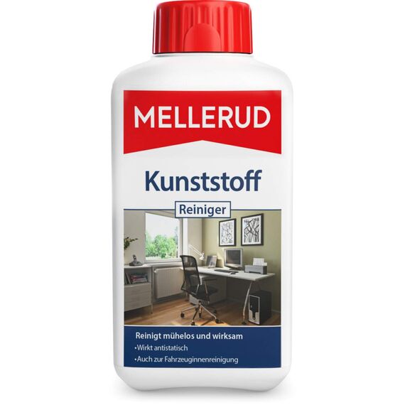 MELLERUD Kunststoff Reiniger | 1 x 0,5 l | Wirkungsvolles Mittel gegen hartnäckige Verschmutzungen auf Allen Kunststoffoberflächen